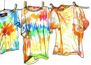tie dye shirt cartoon