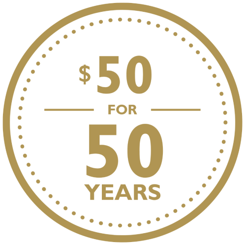 $50 for 50 years