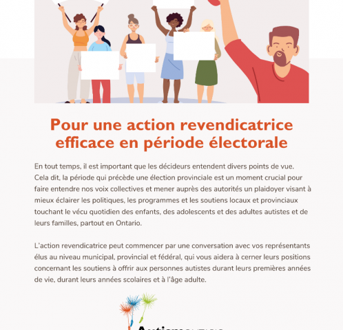 Page-titre de la trousse d’outils sur l’action revendicatrice en période électorale
