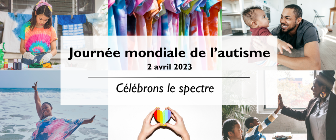 -	Une bannière avec les mots « Célébrons le spectre »