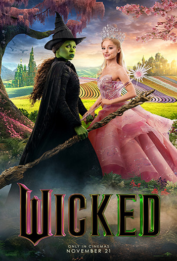 Wicked movie poster featuring Ariana Grande and Cynthia Erivo