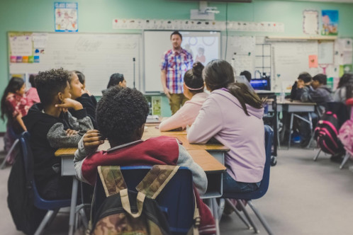 Students in a classroom
