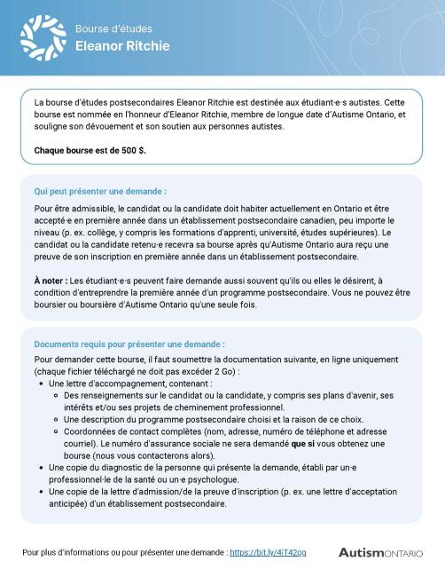 French Eleanor Ritchie scholarship