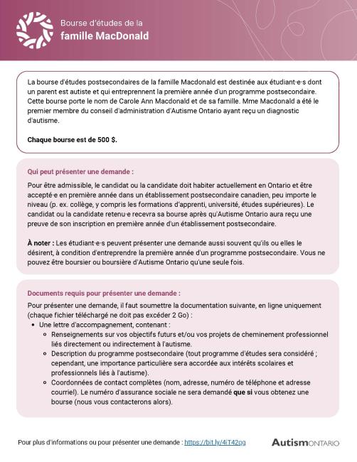 French MacDonald Family Scholarship